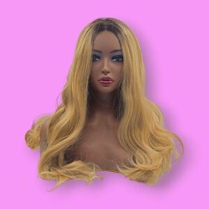 Uniwigs Chalice Honey Blonde w/ Dark Root Loose Wave Lace Front Wig
